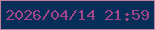文字の大きさ：4、枠の色：bf829e、背景の色：052f59、文字の色：a04587 無料ブログパーツのブログ時計