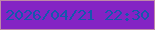 文字の大きさ：3、枠の色：bf88a8、背景の色：8423c4、文字の色：1458ad 無料ブログパーツのブログ時計