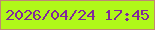 文字の大きさ：3、枠の色：bf8972、背景の色：b0f819、文字の色：81299b 無料ブログパーツのブログ時計