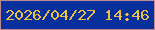 文字の大きさ：4、枠の色：bf8993、背景の色：07309c、文字の色：edbf47 無料ブログパーツのブログ時計