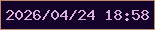 文字の大きさ：2、枠の色：bf8a6f、背景の色：13022a、文字の色：dfb0d7 無料ブログパーツのブログ時計