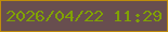 文字の大きさ：1、枠の色：bf8c0b、背景の色：684e4f、文字の色：81a201 無料ブログパーツのブログ時計