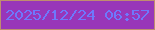 文字の大きさ：3、枠の色：bf8d6f、背景の色：9836b9、文字の色：6e78fc 無料ブログパーツのブログ時計