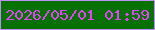 文字の大きさ：2、枠の色：bf8ef8、背景の色：087103、文字の色：e344f7 無料ブログパーツのブログ時計