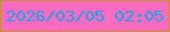 文字の大きさ：4、枠の色：bf922d、背景の色：fe6bc0、文字の色：15a3ee 無料ブログパーツのブログ時計