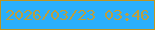 文字の大きさ：1、枠の色：bf941f、背景の色：2aaffc、文字の色：bc9f3e 無料ブログパーツのブログ時計
