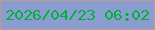 文字の大きさ：4、枠の色：bf9890、背景の色：8a9dd1、文字の色：04af3b 無料ブログパーツのブログ時計