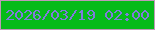 文字の大きさ：3、枠の色：bf99b8、背景の色：06bb19、文字の色：817bdc 無料ブログパーツのブログ時計