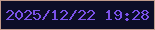 文字の大きさ：2、枠の色：bf9a8a、背景の色：0c0e27、文字の色：7b52e9 無料ブログパーツのブログ時計