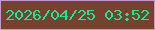 文字の大きさ：4、枠の色：bf9cc3、背景の色：774130、文字の色：15e995 無料ブログパーツのブログ時計