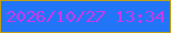 文字の大きさ：5、枠の色：bf9f15、背景の色：2275f6、文字の色：ca39e9 無料ブログパーツのブログ時計