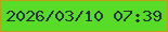 文字の大きさ：3、枠の色：bf9f17、背景の色：59dc28、文字の色：223334 無料ブログパーツのブログ時計