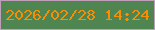 文字の大きさ：2、枠の色：bf9fb7、背景の色：4f8550、文字の色：f78e03 無料ブログパーツのブログ時計
