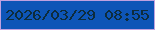 文字の大きさ：5、枠の色：bfa1e0、背景の色：0d55b7、文字の色：0d2c3c 無料ブログパーツのブログ時計