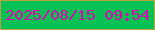 文字の大きさ：5、枠の色：bfa23f、背景の色：06c255、文字の色：d906b0 無料ブログパーツのブログ時計