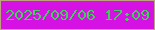 文字の大きさ：1、枠の色：bfa27e、背景の色：d511e4、文字の色：3bd255 無料ブログパーツのブログ時計
