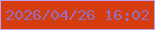 文字の大きさ：4、枠の色：bfa2e9、背景の色：d53d0e、文字の色：966ec0 無料ブログパーツのブログ時計