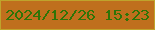 文字の大きさ：1、枠の色：bfa32c、背景の色：bf6f1d、文字の色：2e7407 無料ブログパーツのブログ時計