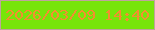 文字の大きさ：5、枠の色：bfa49d、背景の色：77e50a、文字の色：f48e30 無料ブログパーツのブログ時計