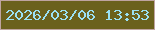 文字の大きさ：2、枠の色：bfa4a1、背景の色：6b611d、文字の色：9be1f5 無料ブログパーツのブログ時計