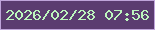 文字の大きさ：5、枠の色：bfa4da、背景の色：5b3c70、文字の色：bcf6bd 無料ブログパーツのブログ時計