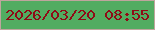 文字の大きさ：2、枠の色：bfa59d、背景の色：52ac61、文字の色：8f0a16 無料ブログパーツのブログ時計