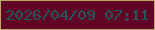 文字の大きさ：3、枠の色：bfa669、背景の色：600525、文字の色：245759 無料ブログパーツのブログ時計