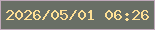 文字の大きさ：2、枠の色：bfa8ba、背景の色：696f66、文字の色：ffe095 無料ブログパーツのブログ時計