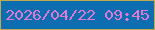 文字の大きさ：1、枠の色：bfaa4d、背景の色：0c6eb1、文字の色：dd79d0 無料ブログパーツのブログ時計