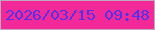 文字の大きさ：4、枠の色：bfaabb、背景の色：f3299a、文字の色：5231e8 無料ブログパーツのブログ時計