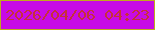 文字の大きさ：5、枠の色：bfab1d、背景の色：c70be6、文字の色：c7303b 無料ブログパーツのブログ時計