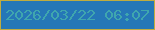 文字の大きさ：1、枠の色：bfac40、背景の色：2577b7、文字の色：3fa6ae 無料ブログパーツのブログ時計
