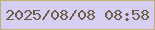 文字の大きさ：4、枠の色：bfae6b、背景の色：d6cef3、文字の色：6c5b45 無料ブログパーツのブログ時計