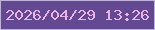 文字の大きさ：5、枠の色：bfb3de、背景の色：634992、文字の色：ecb4e6 無料ブログパーツのブログ時計