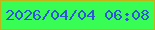 文字の大きさ：4、枠の色：bfb516、背景の色：38fd55、文字の色：2e56d8 無料ブログパーツのブログ時計