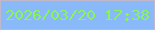 文字の大きさ：5、枠の色：bfb8ca、背景の色：89b9f9、文字の色：87f657 無料ブログパーツのブログ時計