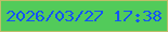 文字の大きさ：5、枠の色：bfbd6a、背景の色：52cb5a、文字の色：1254f7 無料ブログパーツのブログ時計