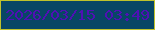 文字の大きさ：1、枠の色：bfc22c、背景の色：084665、文字の色：4f10b4 無料ブログパーツのブログ時計