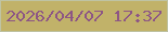 文字の大きさ：2、枠の色：bfc3a3、背景の色：c1b269、文字の色：8d5685 無料ブログパーツのブログ時計