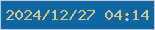 文字の大きさ：2、枠の色：bfc9dc、背景の色：0e66a3、文字の色：d3c78e 無料ブログパーツのブログ時計