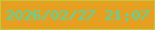 文字の大きさ：2、枠の色：bfca3e、背景の色：e69f1e、文字の色：40ddb7 無料ブログパーツのブログ時計