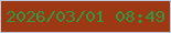文字の大きさ：2、枠の色：bfcada、背景の色：9d3815、文字の色：329740 無料ブログパーツのブログ時計