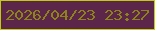 文字の大きさ：4、枠の色：bfcd0c、背景の色：5c264a、文字の色：8e831a 無料ブログパーツのブログ時計
