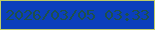 文字の大きさ：2、枠の色：bfcd67、背景の色：0b3fbc、文字の色：1e504b 無料ブログパーツのブログ時計
