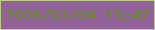 文字の大きさ：4、枠の色：bfcd85、背景の色：91639a、文字の色：658a21 無料ブログパーツのブログ時計