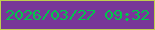 文字の大きさ：3、枠の色：bfcf4e、背景の色：783798、文字の色：02c64b 無料ブログパーツのブログ時計