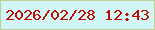 文字の大きさ：4、枠の色：bfcf96、背景の色：d2f5f5、文字の色：ba1107 無料ブログパーツのブログ時計