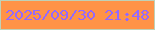 文字の大きさ：2、枠の色：bfd1b7、背景の色：ff9347、文字の色：9369fd 無料ブログパーツのブログ時計