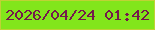 文字の大きさ：4、枠の色：bfd235、背景の色：82e61b、文字の色：741a4c 無料ブログパーツのブログ時計