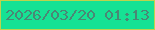 文字の大きさ：5、枠の色：bfd34c、背景の色：16e294、文字の色：4a8775 無料ブログパーツのブログ時計